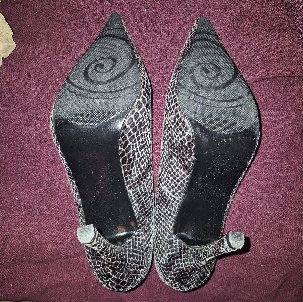 Nwot Gabriella Rocha Snakeskin Stiletto Heels 8 - Picture 4 of 5